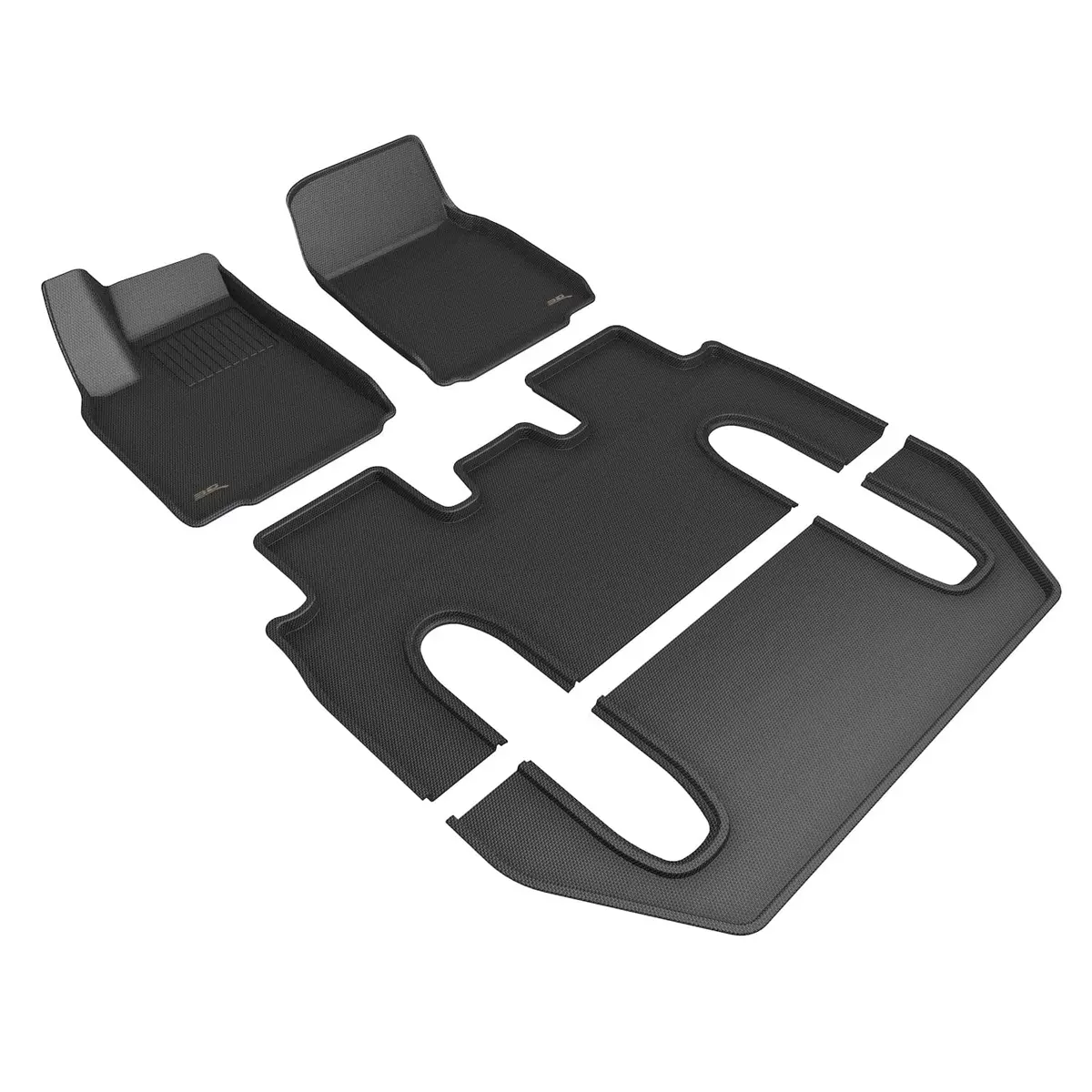 3D Maxpider Custom Fit All-Weather Kagu Series Lhd Floor Mats For Tesla Model X 6 Seats 2022-2026 1