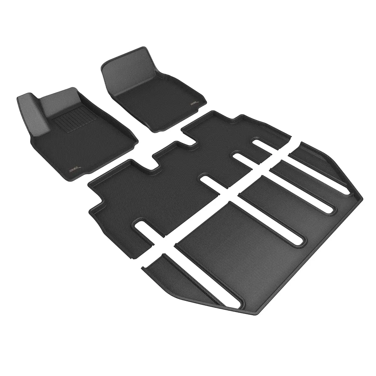 3D Maxpider Custom Fit All-Weather Kagu Series Lhd Floor Mats For Tesla Model X 7 Seat 2022-2026 1