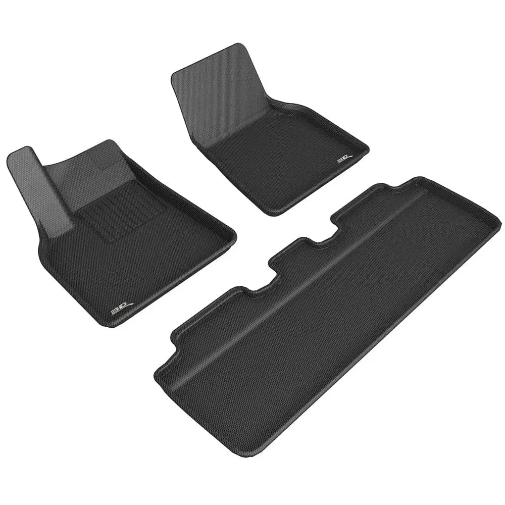 3D Maxpider Custom Fit All-Weather Kagu Series Lhd Floor Mats For Tesla Model Y 5 Seat 2020 1