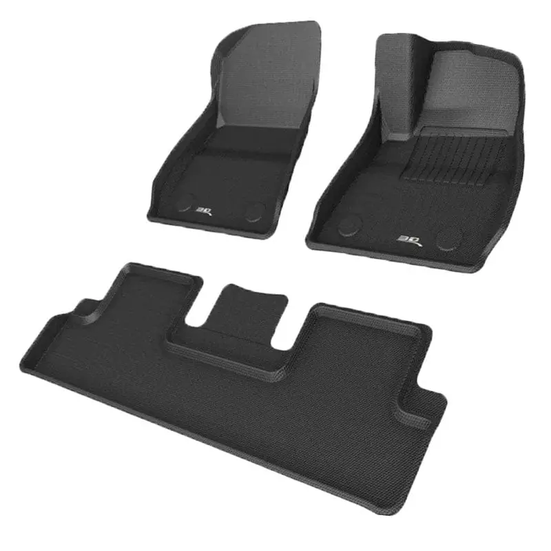 3D Maxpider Uk Right Hand Drive Rhd Custom Fit All-Weather Kagu Series Floor Mats For Tesla Model 3 5 Seat 2020-2023 1