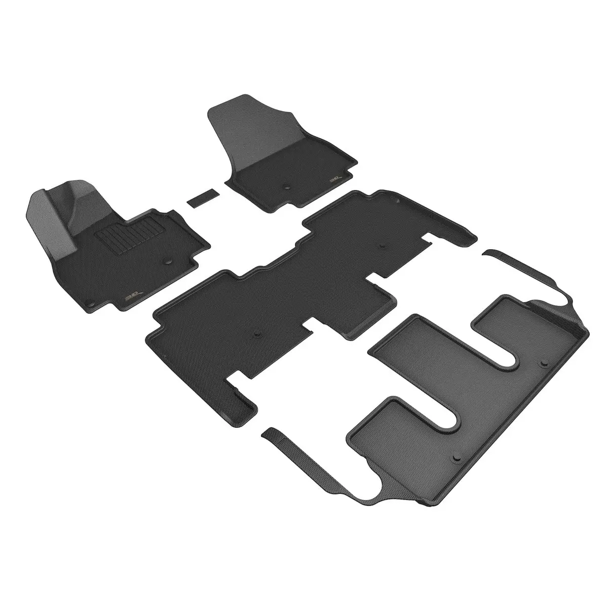 3D Maxpider Custom Fit All-Weather Kagu Series Lhd Floor Mats For Kia Ev9 6 Seats 2024-2026 1