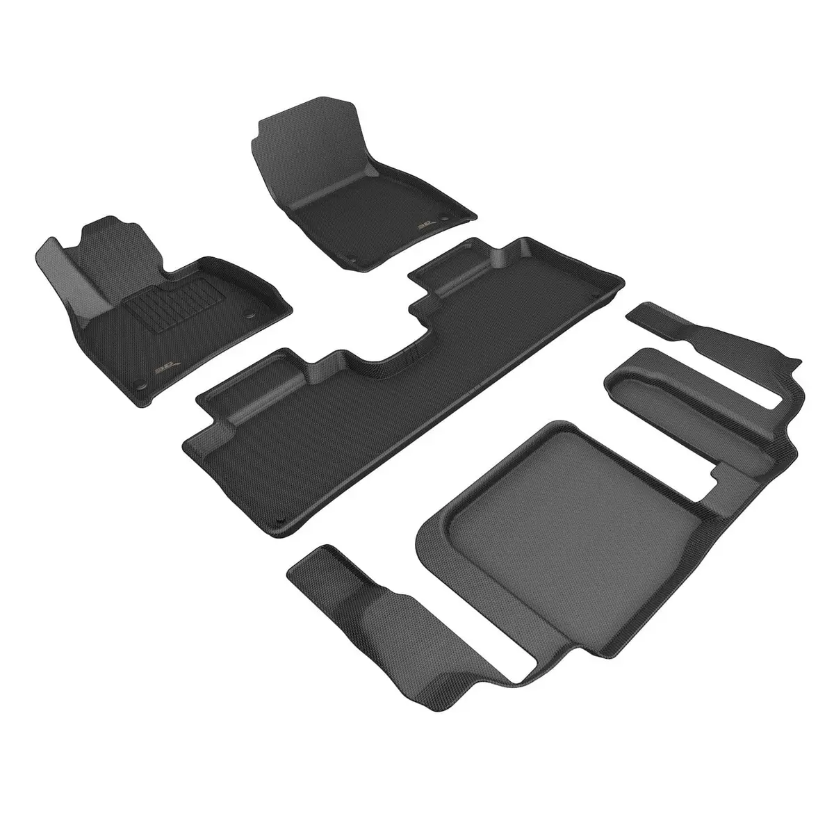 3D Maxpider Custom Fit All-Weather Kagu Series Lhd Floor Mats For Mercedes-Benz Eqs Suv 7 Seat 2023-2024 1