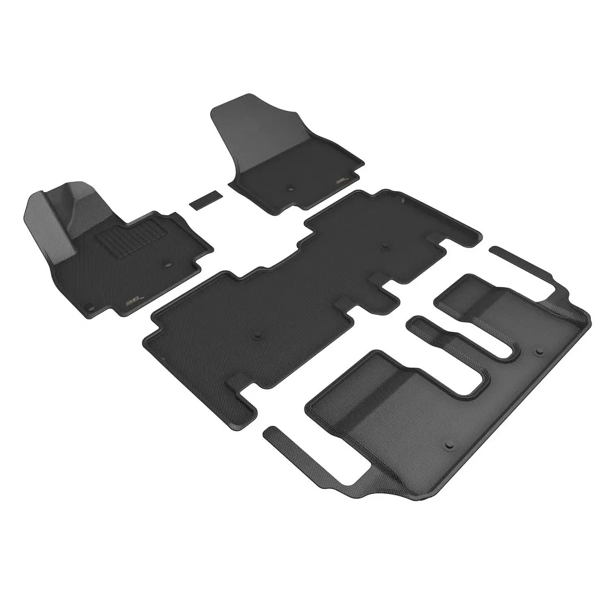 3D Maxpider Custom Fit All-Weather Kagu Series Lhd Floor Mats For Kia Ev9 7 Seats 2024-2026 1