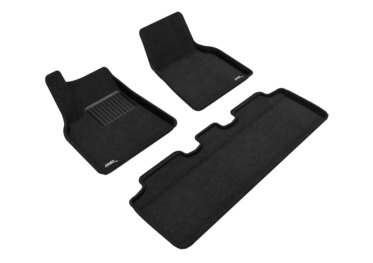 3D Maxpider Custom Fit All-Weather Elegant Series Lhd Floor Mats For Tesla Model Y 5 Seat 2020 1