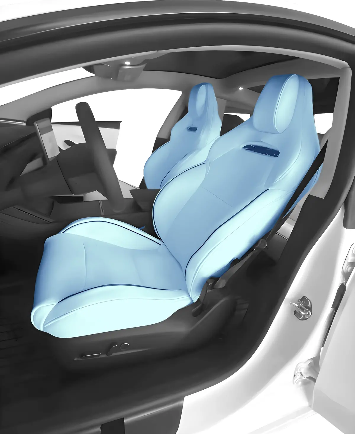 Premium Vegan Leather Seat Covers For Tesla Model 3 2023-2026 Highland Performance 6