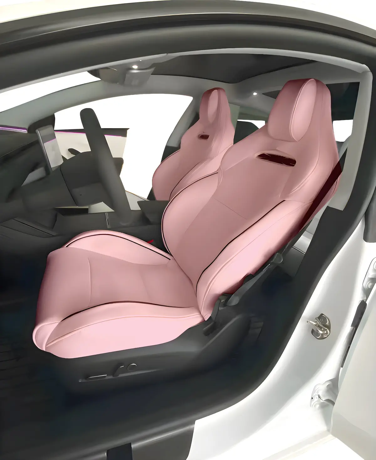 Premium Vegan Leather Seat Covers For Tesla Model 3 2023-2026 Highland Performance 4