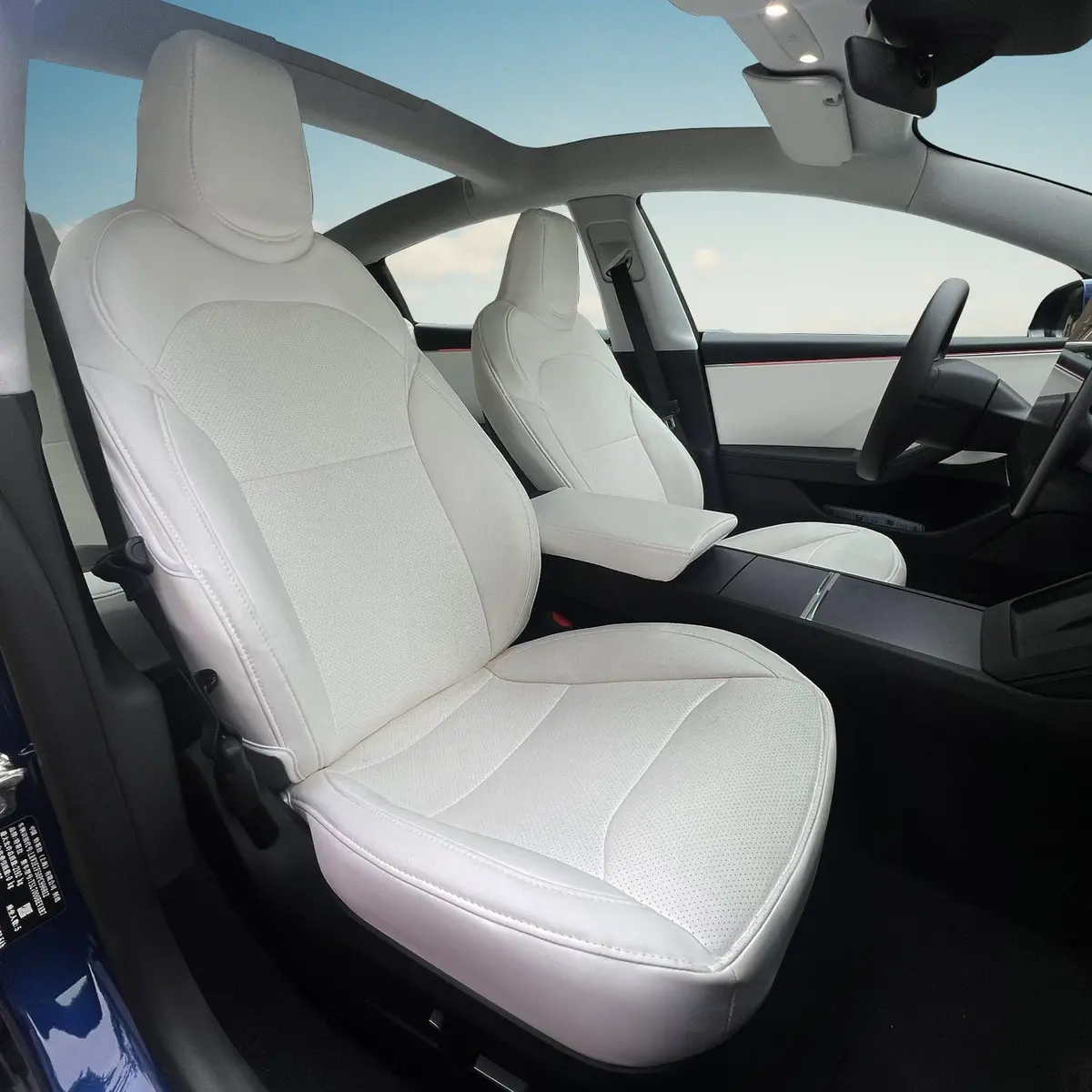 Premium Vegan Leather Seat Covers For Tesla Model 3 2023-2026 Highland 1