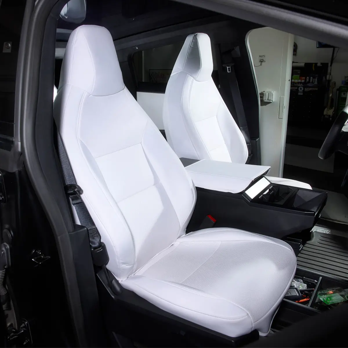 Premium Vegan Leather Seat Covers For Tesla Cybertruck 2024 - 2026 1