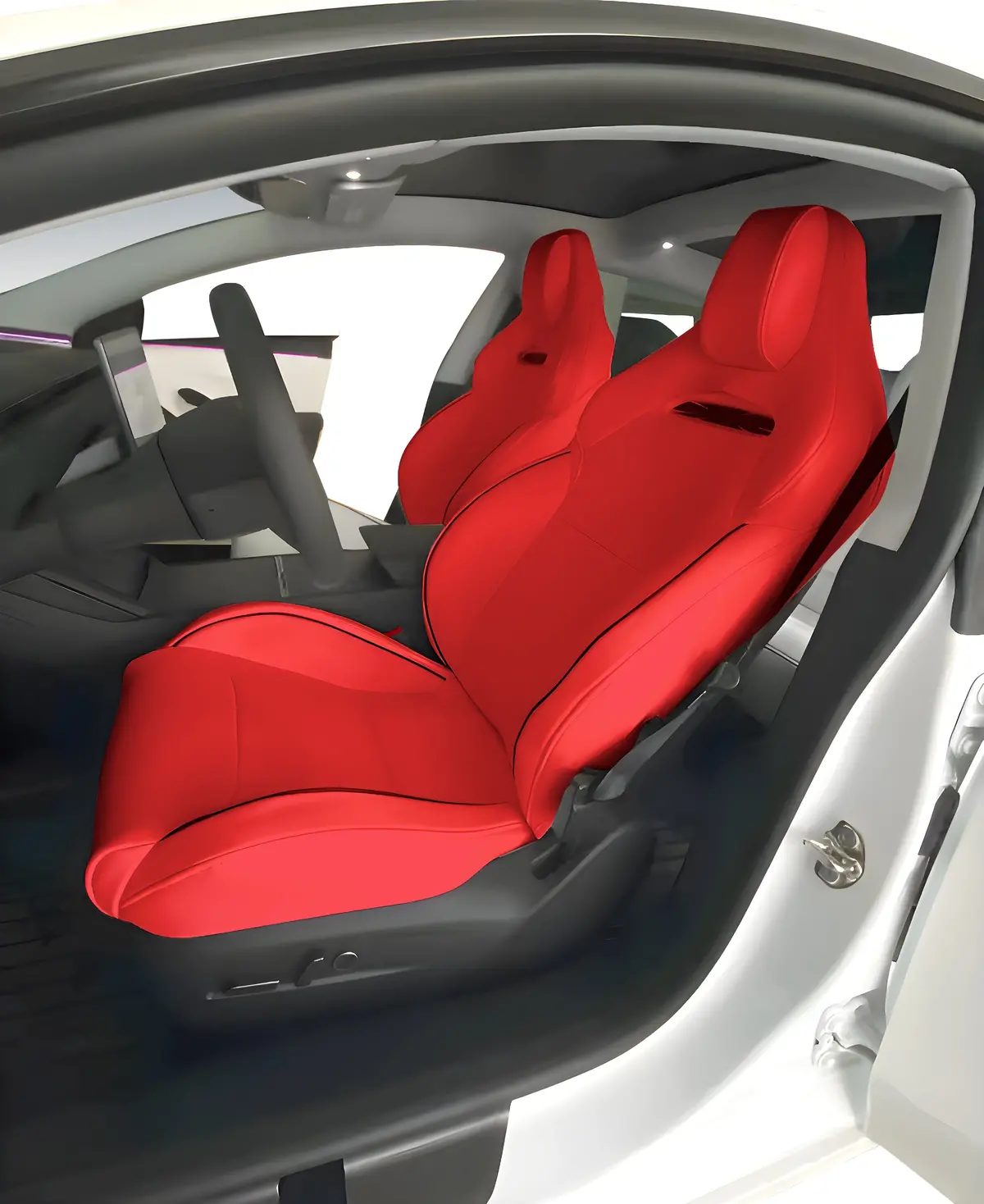 Premium Vegan Leather Seat Covers For Tesla Model 3 2023-2026 Highland Performance 3