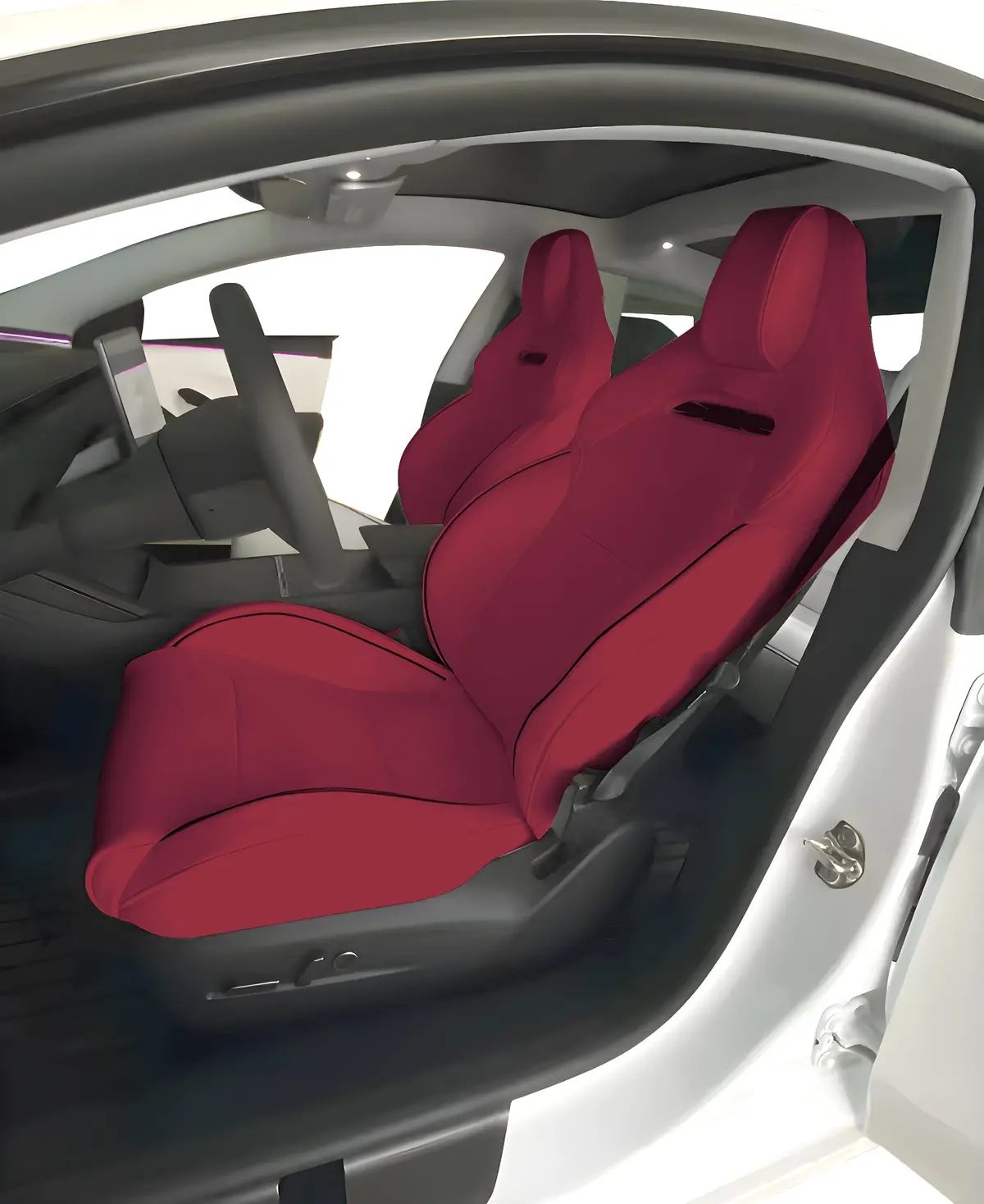 Premium Vegan Leather Seat Covers For Tesla Model 3 2023-2026 Highland Performance 10