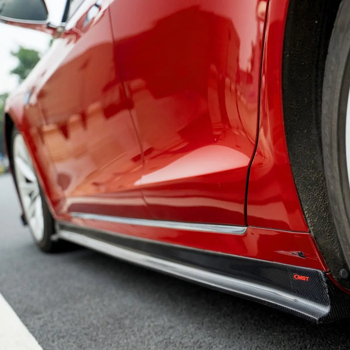 Cmst Genuine Carbon Fiber Side Skirts For Tesla Model S 2016-2020 1