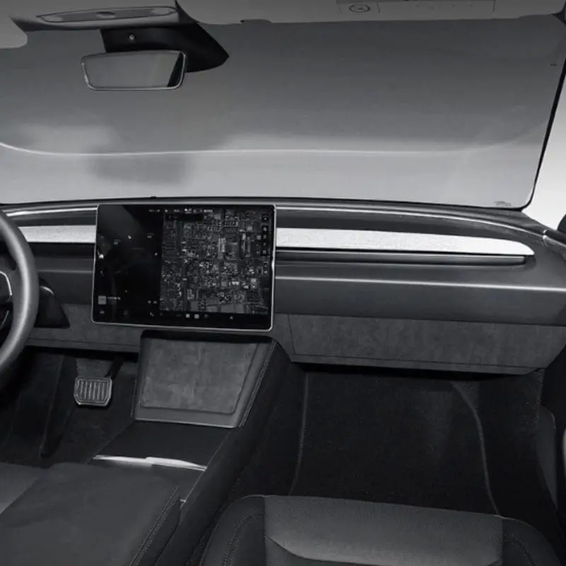 Alcantara Cockpit Under Dash Overlay Stick On Covers For Tesla Model 3 2023-2026 Highland 1