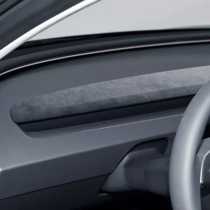 Alcantara Dashboard Center Overlay Hard Covers For Tesla Model 3 2023-2026 Highland 1