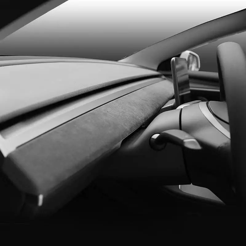 Alcantara Dashboard Protective Overlay Hard Cover For Tesla Model Y 2020-2026 1