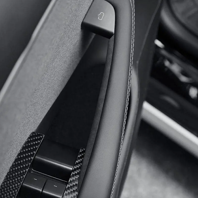 Alcantara Door Panel Overlay Covers For Tesla Model 3 2023-2026 Highland 1