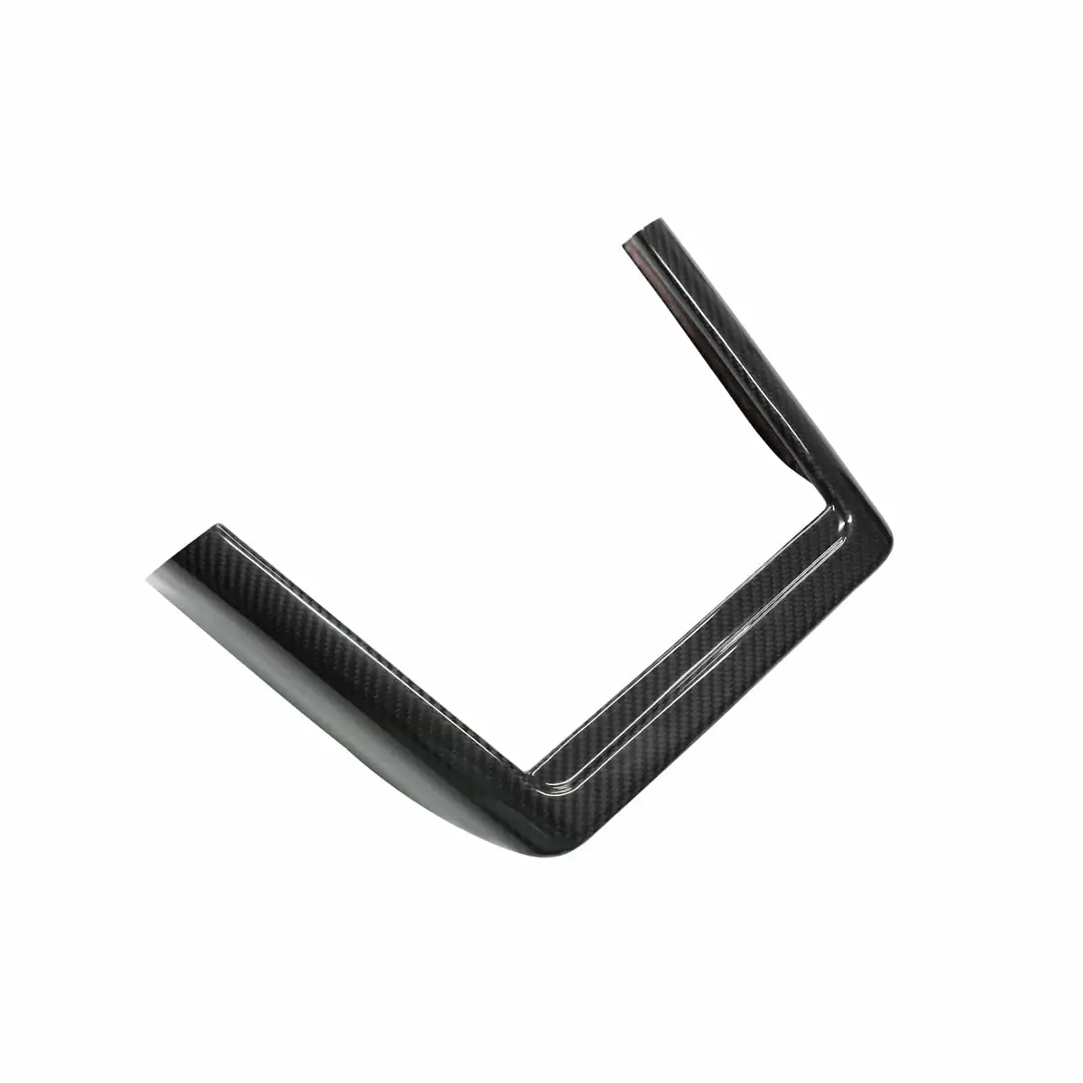 Real Molded Carbon Fiber Mobile Charger Surround Trim For Tesla Model S 2022-2026 1