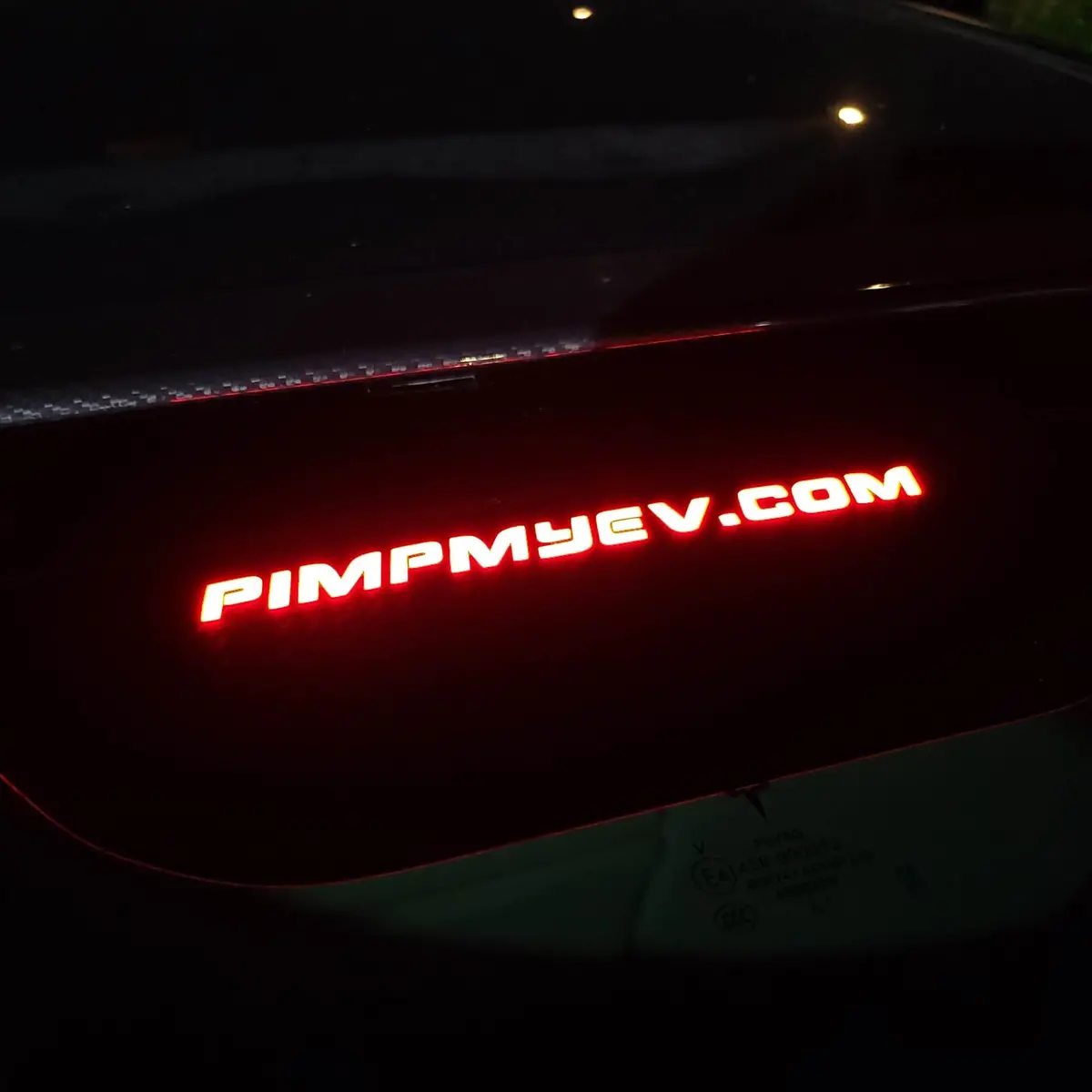 Custom Rear Windscreen Brake Light Decals For Tesla Model Y 2020-2026 1