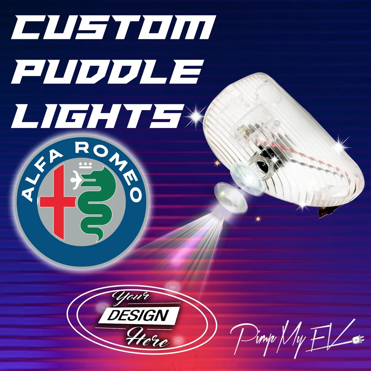 Custom Led Courtesy Door Projector Puddle Lights For Alfa Romeo 1