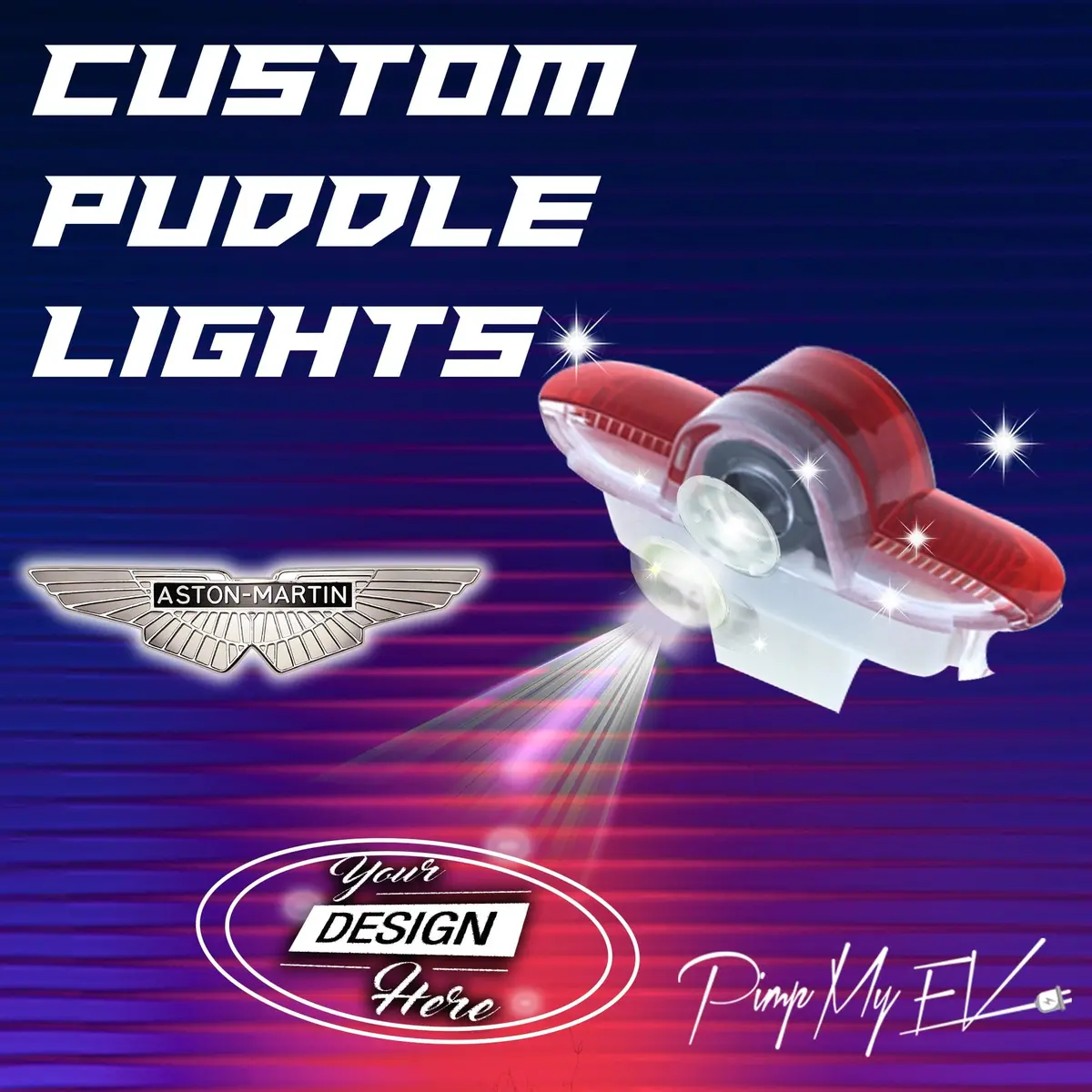 Custom Led Courtesy Door Projector Puddle Lights For Aston Martin 1