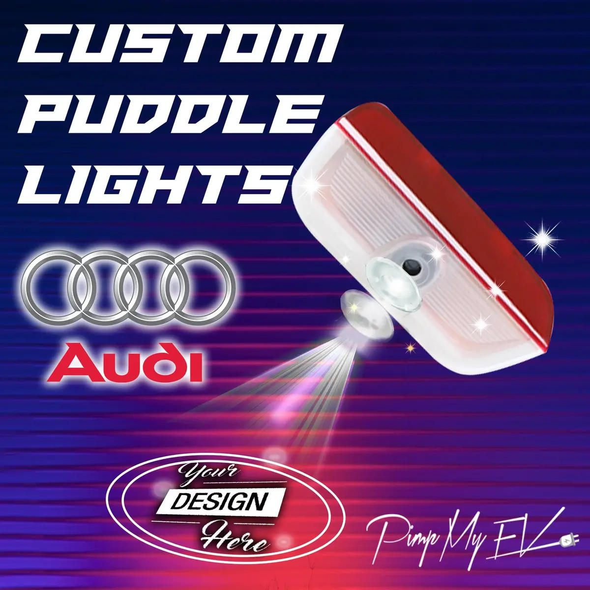 Custom Led Courtesy Door Projector Puddle Lights For Audi 1