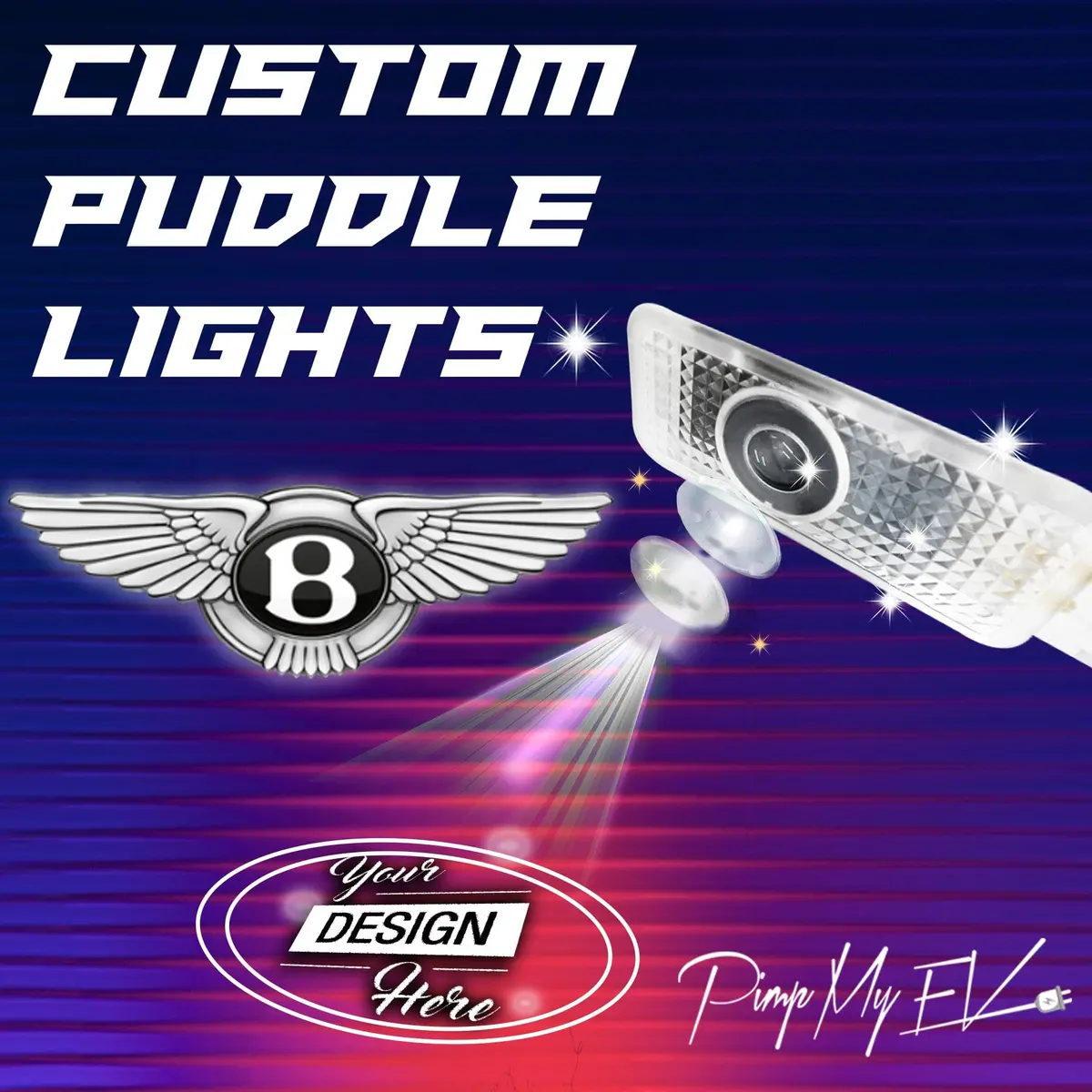 Custom Led Courtesy Door Projector Puddle Lights For Bentley 1