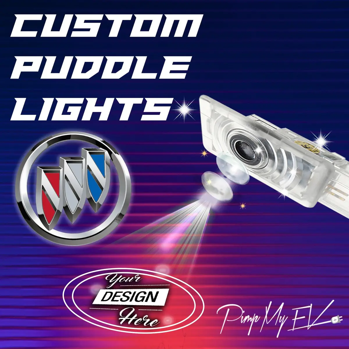 Custom Led Courtesy Door Projector Puddle Lights For Buick 1