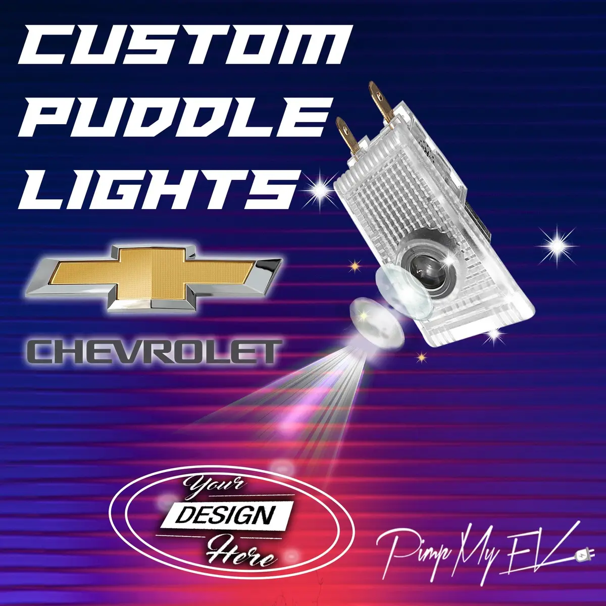 Custom Led Courtesy Door Projector Puddle Lights For Chevrolet 1