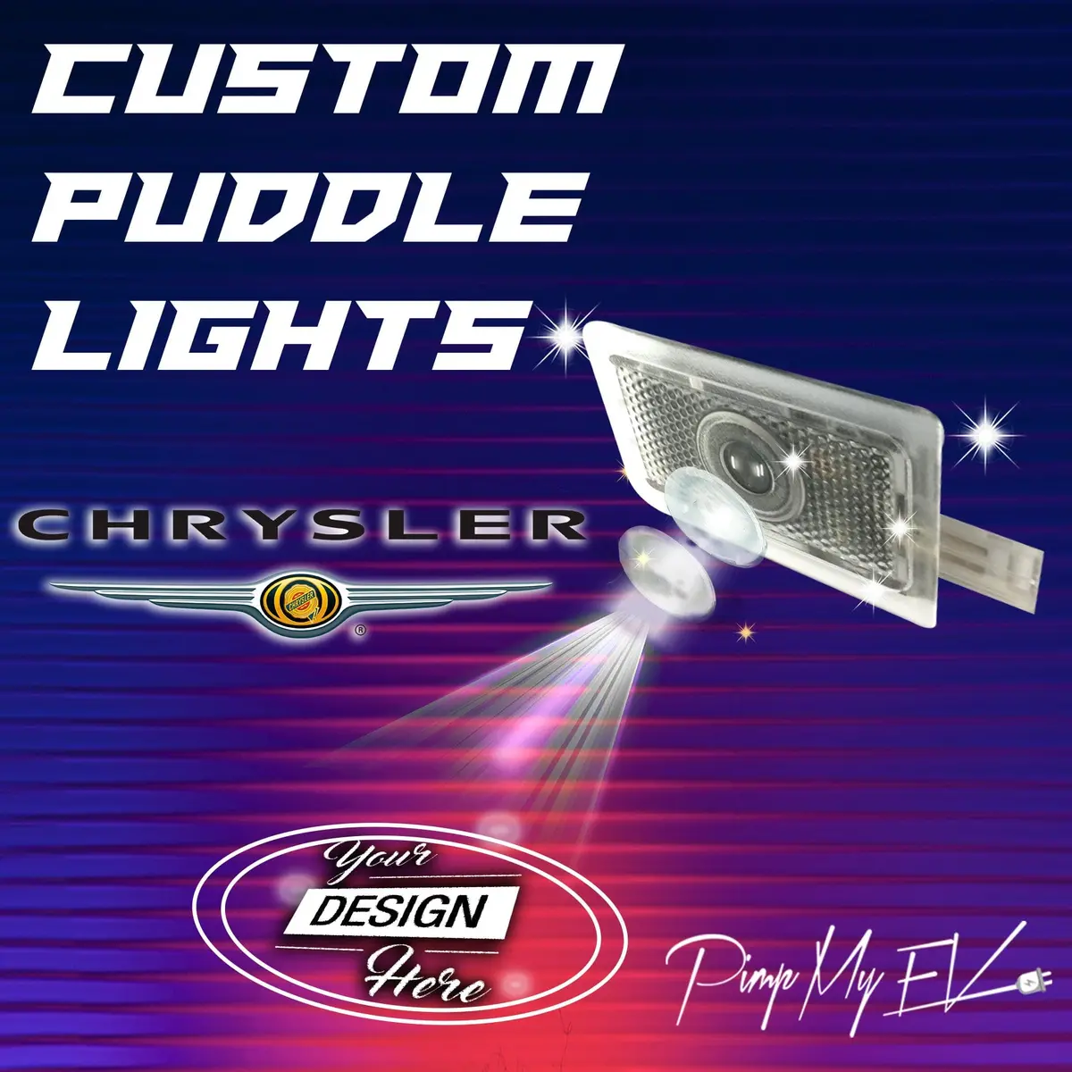 Custom Led Courtesy Door Projector Puddle Lights For Chrysler 1