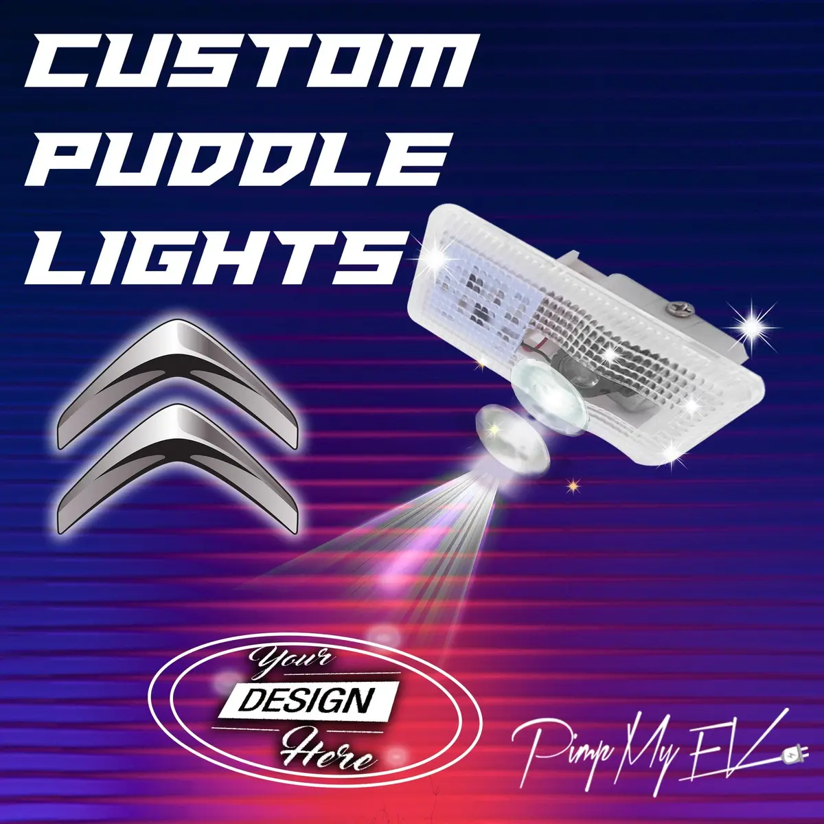 Custom Led Courtesy Door Projector Puddle Lights For Citroen 1