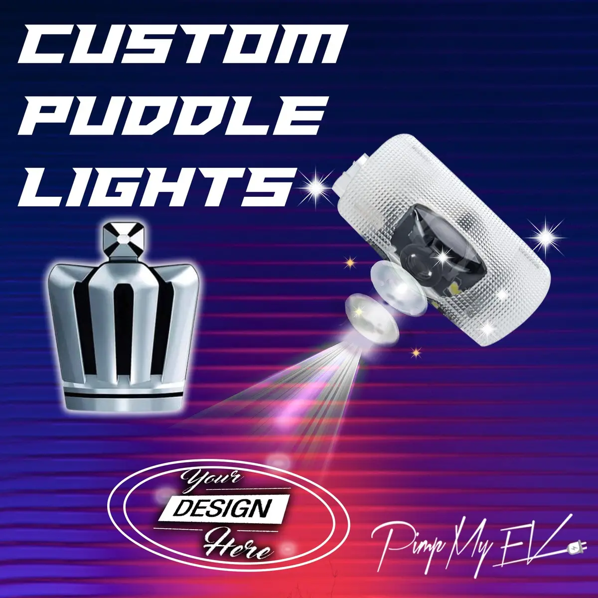 Custom Led Courtesy Door Projector Puddle Lights For Crown 1