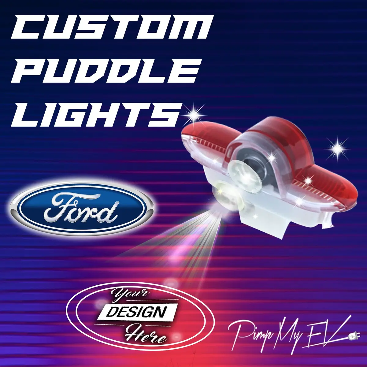 Custom Led Courtesy Door Projector Puddle Lights For Ford 1
