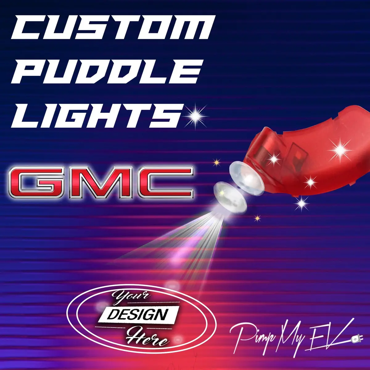 Custom Led Courtesy Door Projector Puddle Lights For Gmc 1