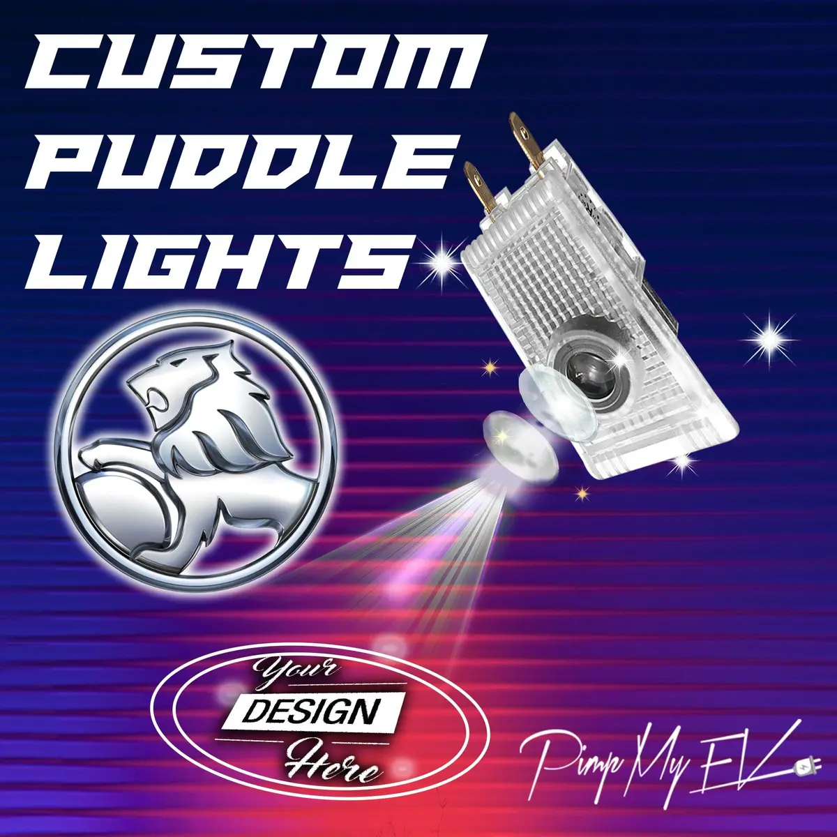 Custom Led Courtesy Door Projector Puddle Lights For Holden 1