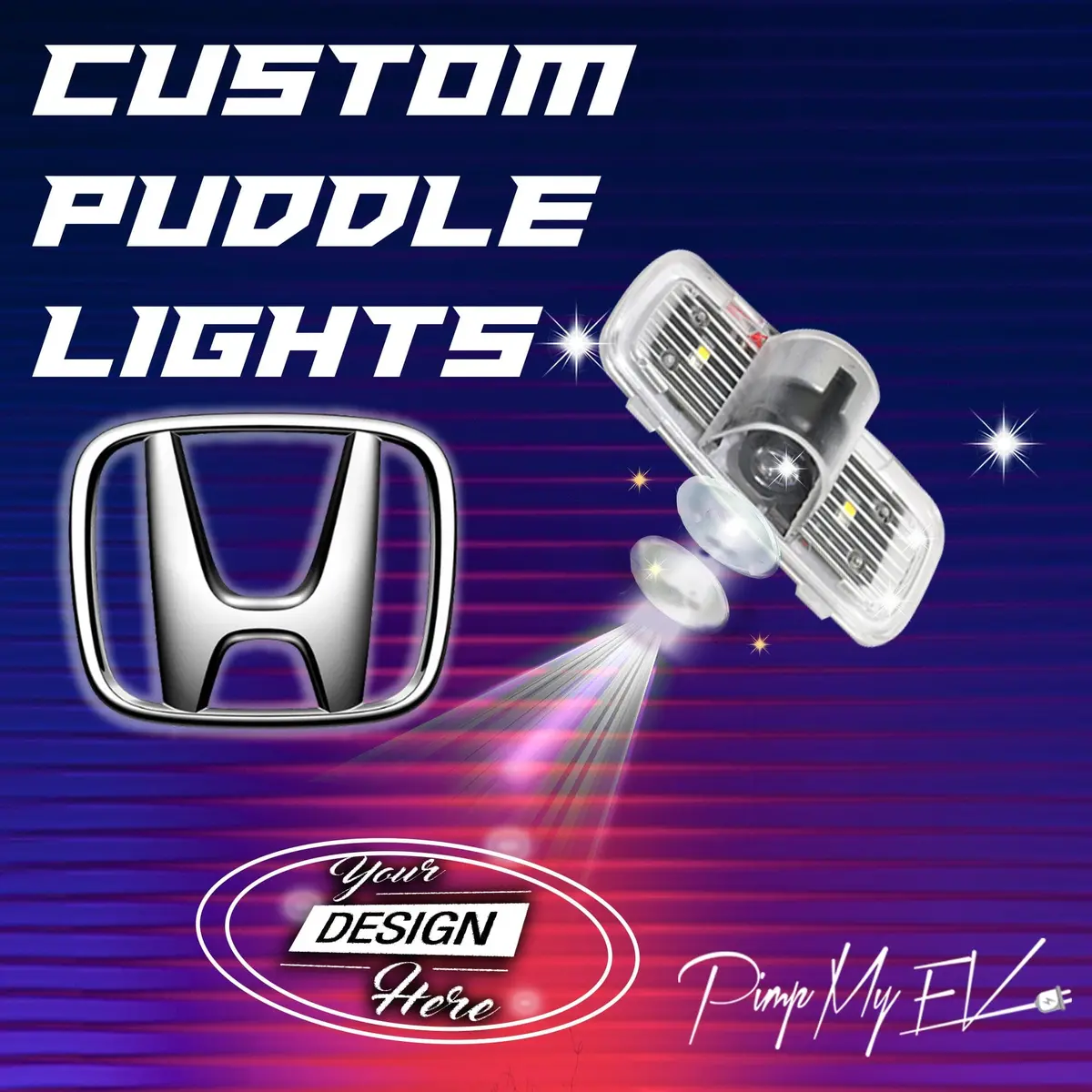 Custom Led Courtesy Door Projector Puddle Lights For Honda 1