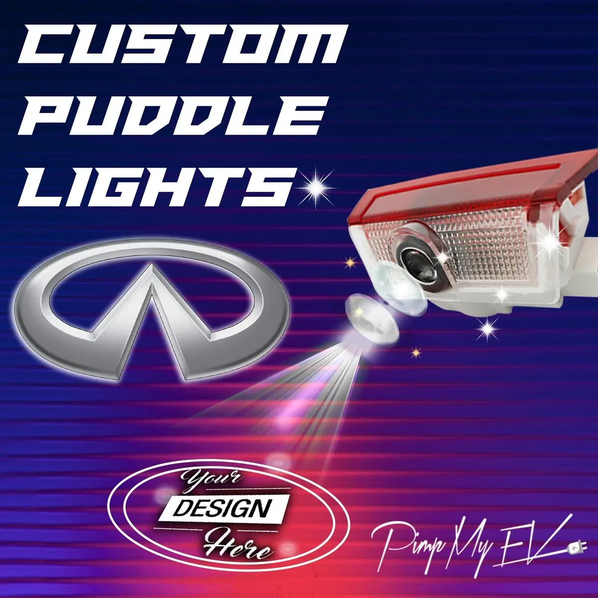 Custom Led Courtesy Door Projector Puddle Lights For Infiniti 1