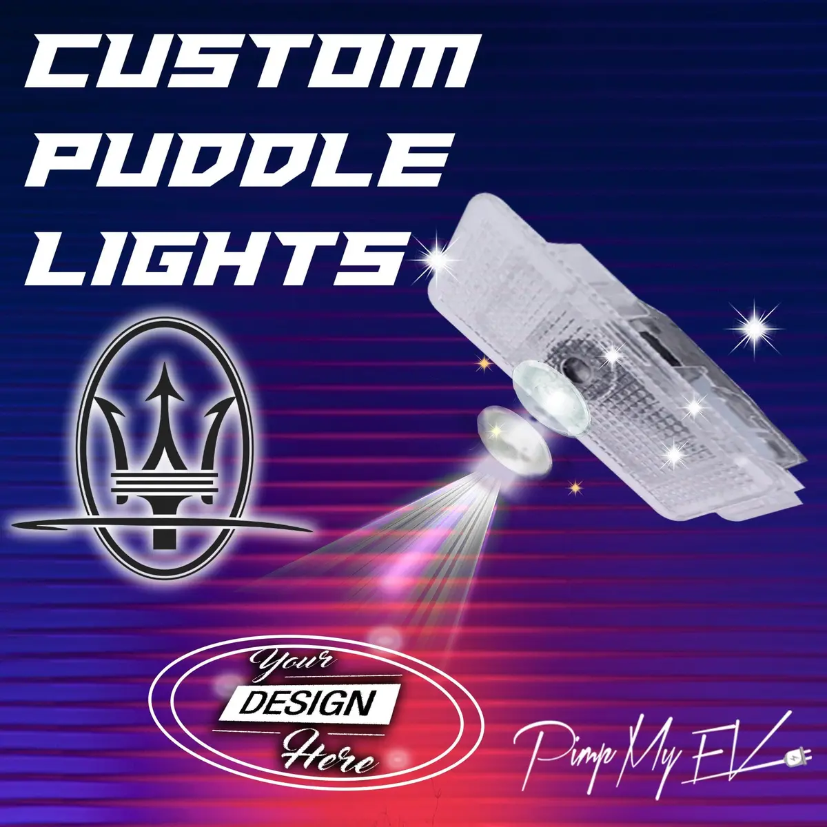 Custom Led Courtesy Door Projector Puddle Lights For Maserati 1