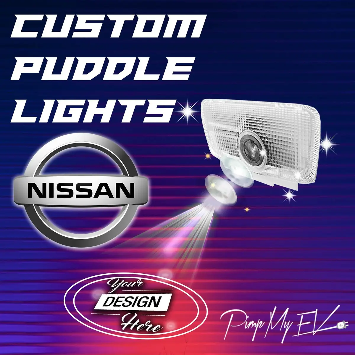Custom Led Courtesy Door Projector Puddle Lights For Nissan 1