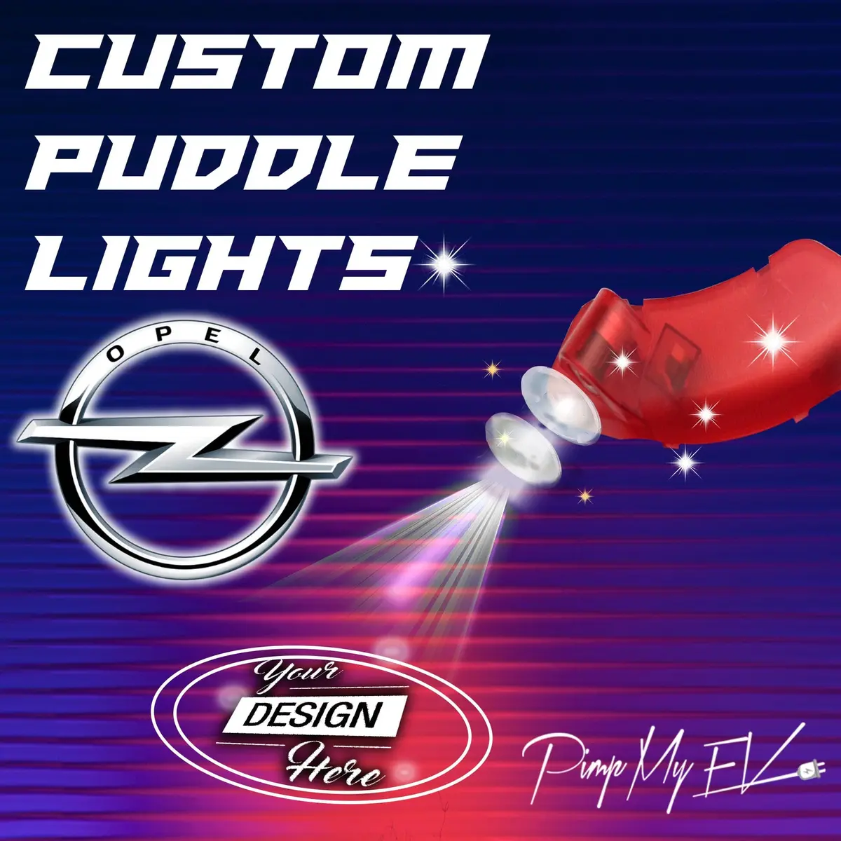 Custom Led Courtesy Door Projector Puddle Lights For Opel 1