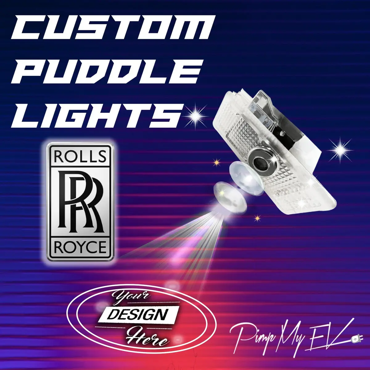 Custom Led Courtesy Door Projector Puddle Lights For Rolls Royce 1