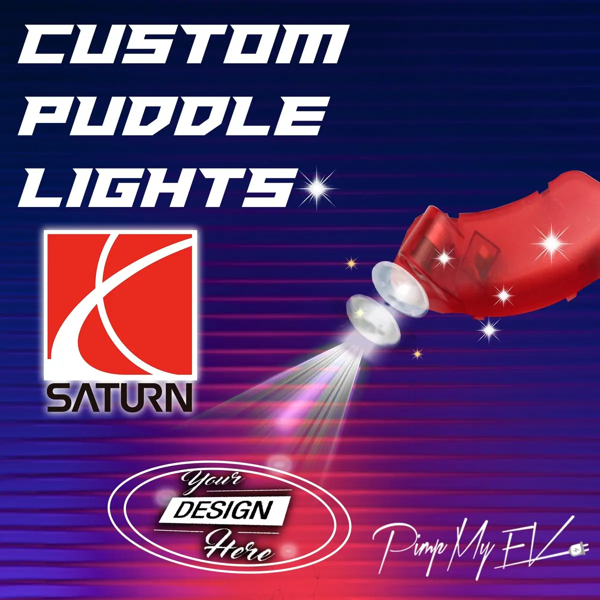 Custom Led Courtesy Door Projector Puddle Lights For Saturn 1