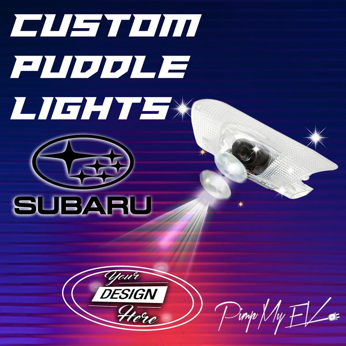 Custom Led Courtesy Door Projector Puddle Lights For Subaru 1