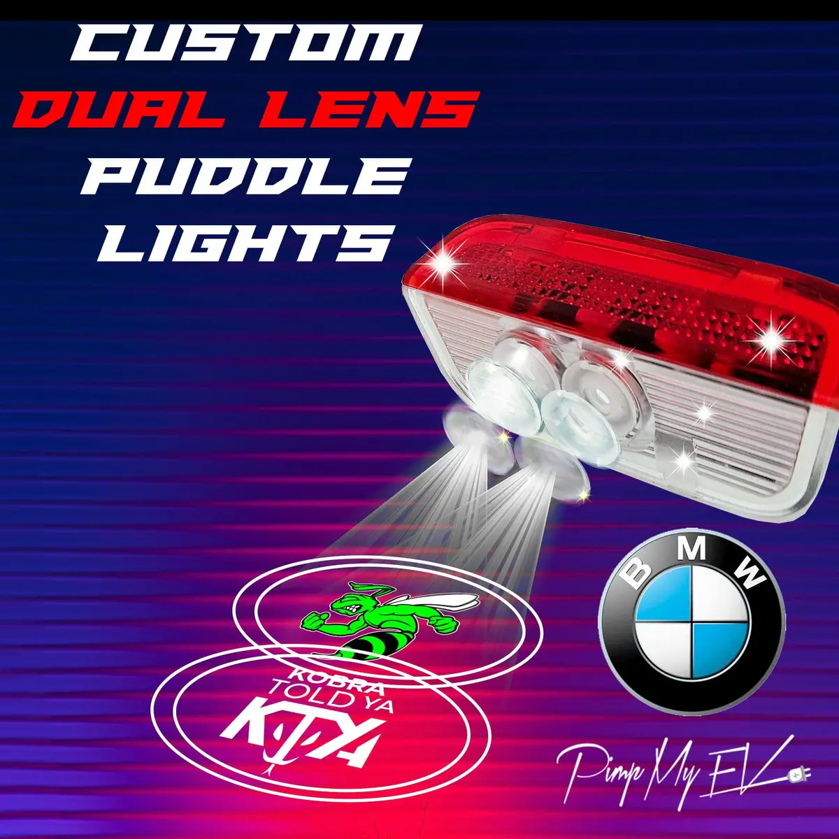 Custom Dual Lens Led Courtesy Door Projector Puddle Lights For Bmw 1