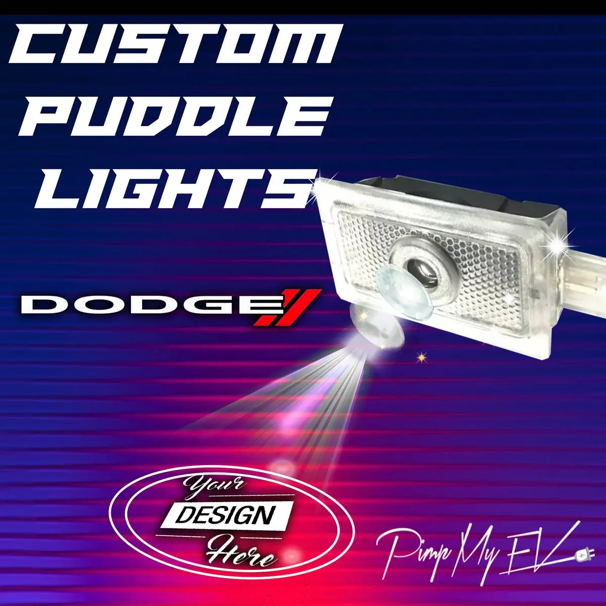 Custom Led Courtesy Door Projector Puddle Lights For Dodge 1