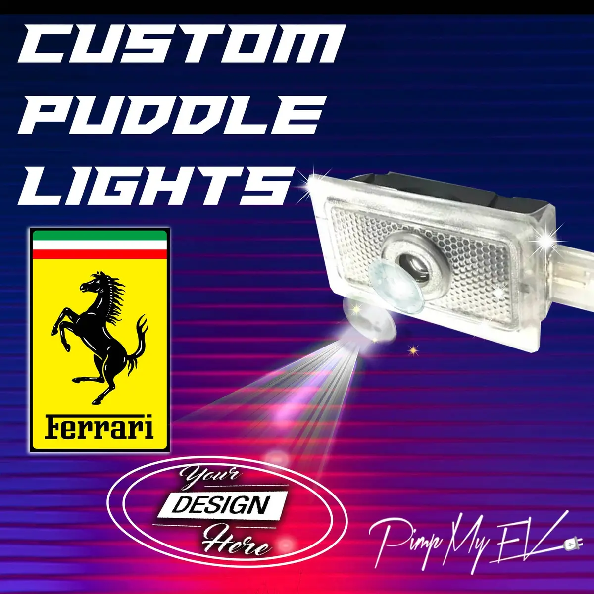 Custom Led Courtesy Door Projector Puddle Lights For Ferrari 1