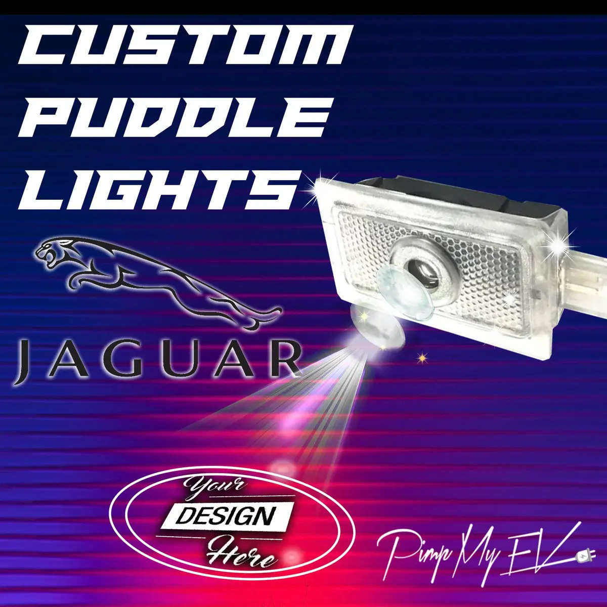 Custom Led Courtesy Door / Side Mirror Projector Puddle Lights For Jaguar 1