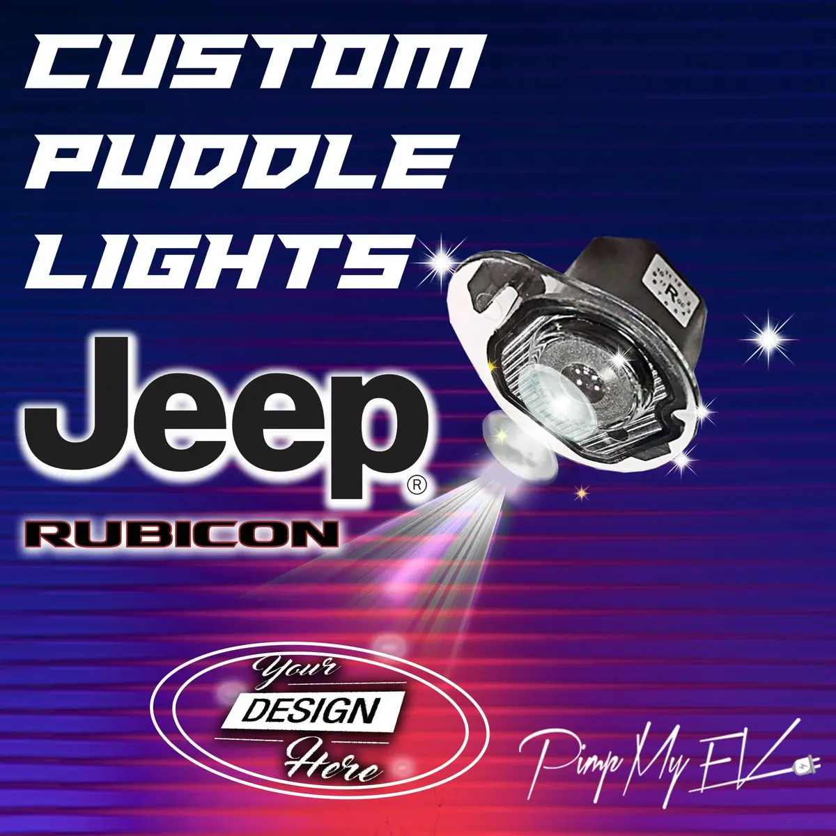 Custom Led Courtesy Door / Side Mirror Projector Puddle Lights For Jeep Cherokee Mk5 2014-2023 1