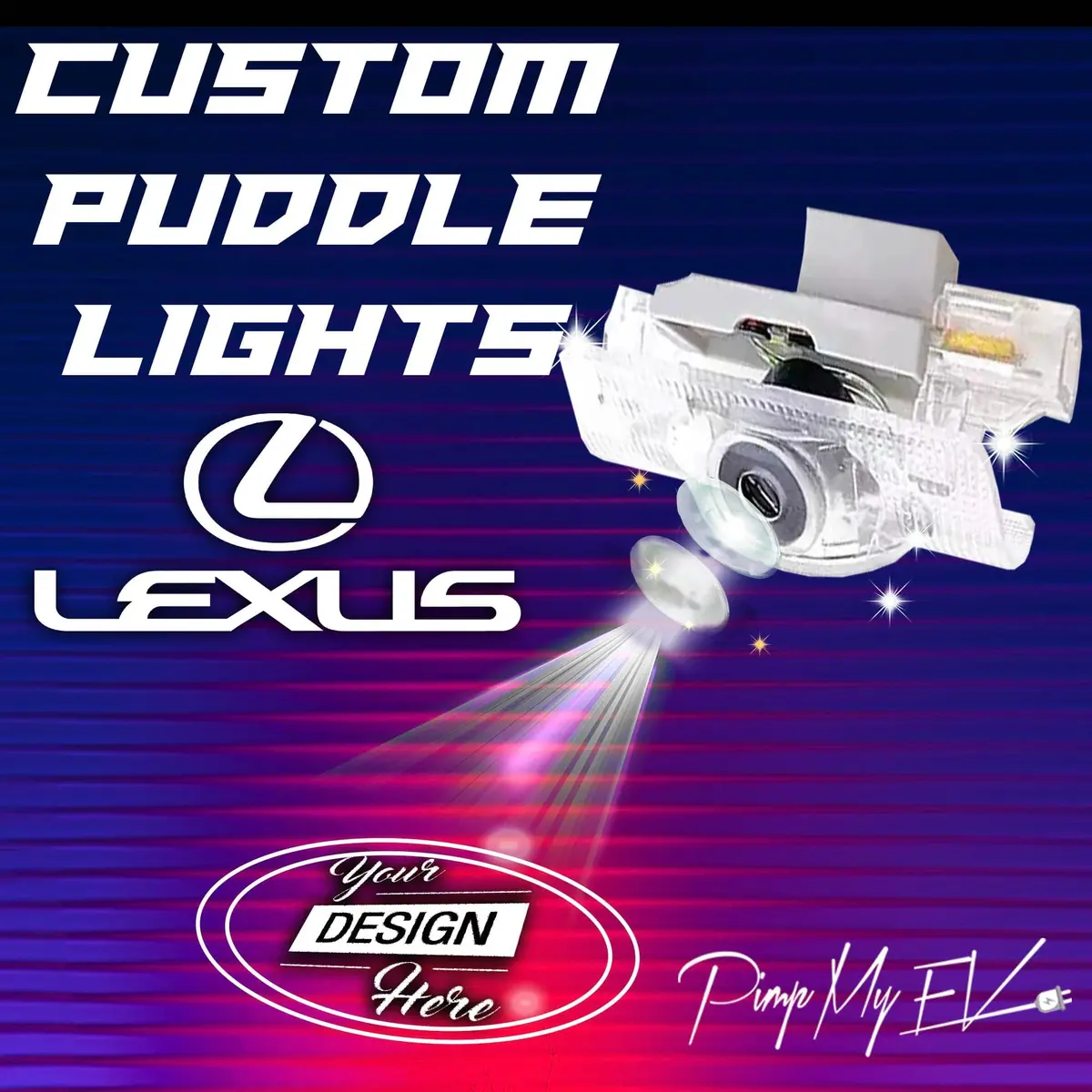 Custom Led Courtesy Door Projector Puddle Lights For Lexus 1