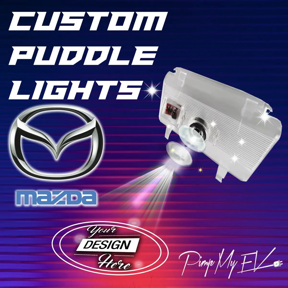 Custom Led Courtesy Door Projector Puddle Lights For  Mazda 1