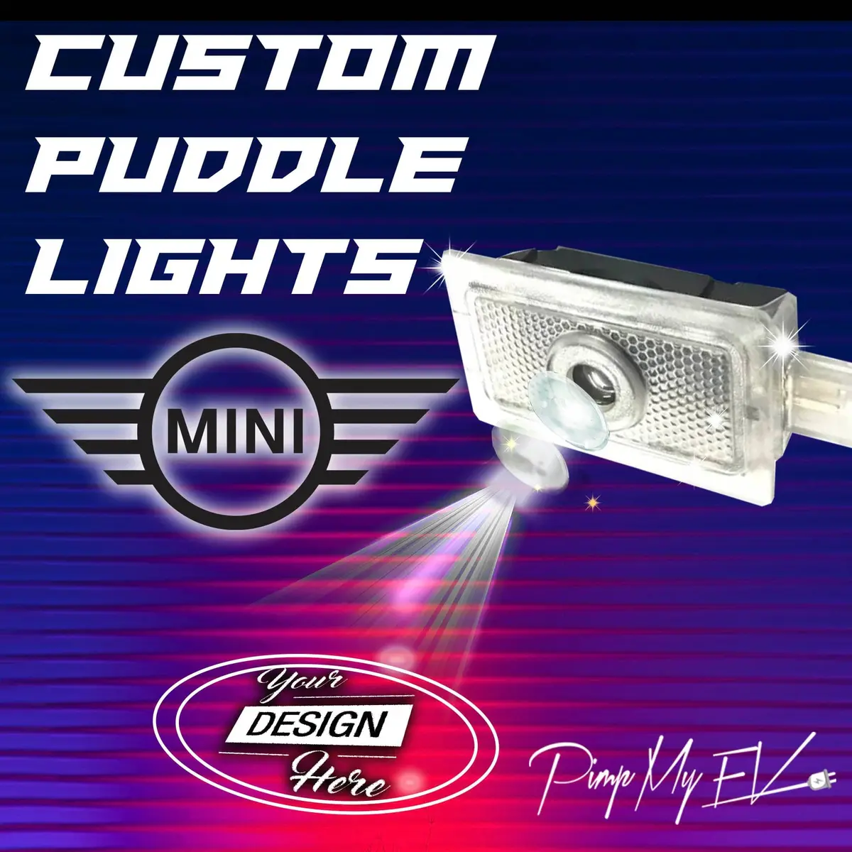 Custom Led Courtesy Door Projector Puddle Lights For Mini Cooper 1