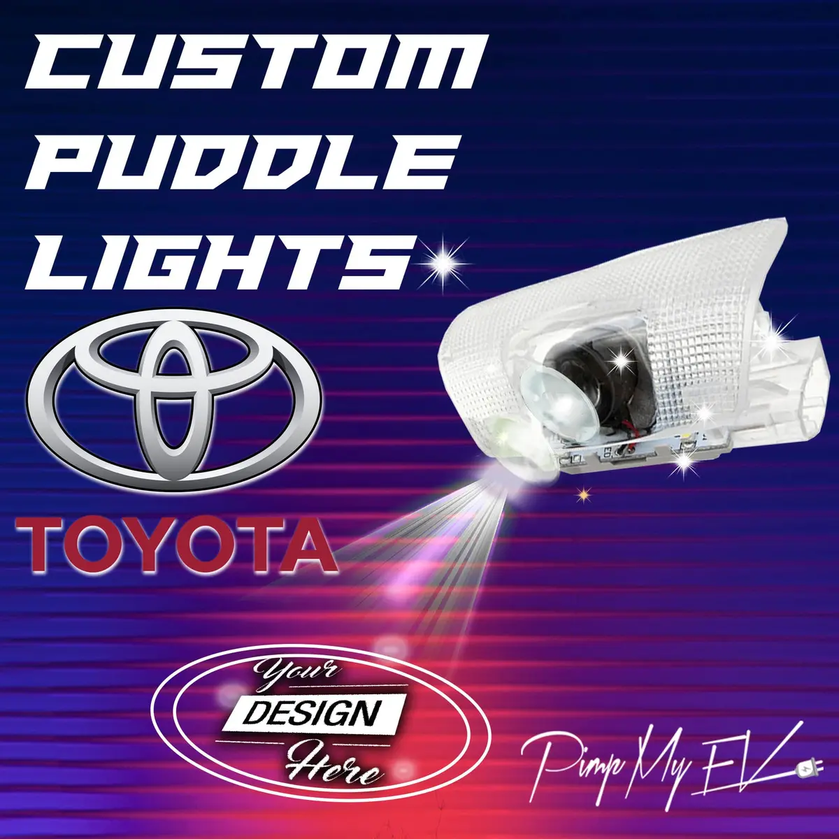 Custom Led Courtesy Door Projector Puddle Lights For Toyota 1